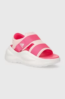 Buty dla dziewczynek - adidas sandały dziecięce MEHANA SANDAL KIDS kolor różowy - grafika 1