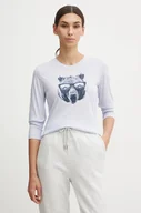 Bluzki damskie - Columbia longsleeve damski kolor fioletowy - miniaturka - grafika 1