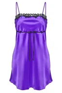 Piżamy damskie - HALKA KALIA SATYNA FIOLET - D Karen - miniaturka - grafika 1