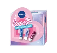 Zestawy kosmetyków damskich - NIVEA Love Essential Trio świąteczny zestaw pomadek ochronnych 3 x 4,8 g - miniaturka - grafika 1