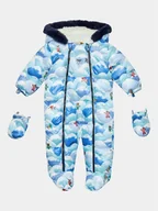 Kombinezony dla dzieci - Guess Kombinezon zimowy P3BG05 WEGY0 Niebieski Regular Fit - miniaturka - grafika 1