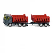 Samochody i pojazdy dla dzieci - Siku quot;Siku16&quot Ciężarówka wywrotka z przyczepą - miniaturka - grafika 1