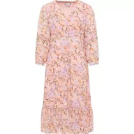 Sukienki - usha BLACK LABEL Damska sukienka midi z kwiatowym nadrukiem qisha, różowa wielokolorowa, XXL, Różowy, wielokolorowy, XXL - miniaturka - grafika 1