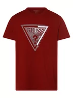 Koszulki męskie - GUESS - T-shirt męski, czerwony - miniaturka - grafika 1