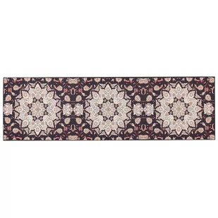 Dywan 60 x 200 cm czarno-beżowy ARITAS - Dywany - miniaturka - grafika 1