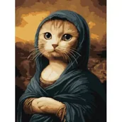 Malowanie po numerach - Ideyka Malowanie po numerach - Tajemnicza Kotka 30x40cm - miniaturka - grafika 1