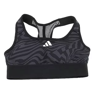 adidas Dziewczęcy biustonosz sportowy Aeroready Powerreact z wyściełanym nadrukiem - średnie wsparcie - Biustonosze - miniaturka - grafika 1