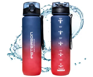 BUTELKA NA WODĘ 1L TRITAN BIDON SPORTOWY SZCZELNA MOTYWACYJNA SIŁOWNIA BEZ BPA GRANATOWY PETERSON - Shakery i bidony sportowe BUTELKA NA WODĘ 1L TRITAN BIDON SPORTOWY SZCZELNA MOTYWACYJNA SIŁOWNIA BEZ BPA GRANATOWY PETERSON - Shakery i bidony sportowe - miniaturka - grafika 1