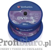 Nośniki danych - Płyty Verbatim DVD+R 4,7GB 16x - Cake Box - 50 szt.- Matt Silver - miniaturka - grafika 1