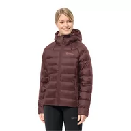 Kurtki damskie - Damska kurtka puchowa Jack Wolfskin NEBELHORN DOWN HOODY W dark maroon - XS - miniaturka - grafika 1