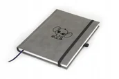 Planery - SŁOŃ Notes książkowy kratka Nubuk szary CZA14 - miniaturka - grafika 1