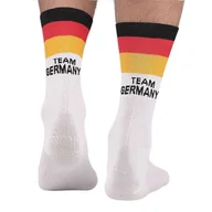 Skarpetki męskie - Profesjonalne skarpety kolarskie, Todo Cycling Pro SoftNet, Team Germany, termoaktywne, rowerowe, biały, 39-42 - miniaturka - grafika 1