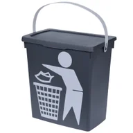 Kosze wiklinowe - Kosz na śmieci pojemnik szary Bio 12 L - miniaturka - grafika 1