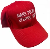 Czapki i chusty sportowe męskie - CZAPKA BEJSBOLÓWKA HAFT MAKE POLAND STRON AGAIN - miniaturka - grafika 1