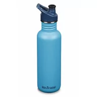 Shakery i bidony sportowe - Klean Kanteen Klean Kanteen Classic Bottle 800ml with Sport Cap, niebieski  2022 Bidony 1008441 - miniaturka - grafika 1