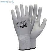 Rękawice robocze - RĘKAWICE OCHRONNE POWLEKANE PU X-TOUCH GRAY; SZARY - miniaturka - grafika 1