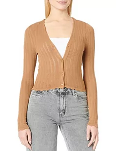 ONLY Women's ONLDEE L/S kardigan z dekoltem w serek CC KNT kurtka z dzianiny, Toasted Coconut, XS - Swetry damskie - miniaturka - grafika 1