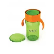 Kubki dla dzieci - Avent Kubek do nauki samodzielnego picia zielony 12 m+ 340 ml - miniaturka - grafika 1