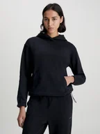 Bluzy damskie - Bluza z kapturem damska Calvin Klein 00GWS3W300 M Czarna (8720107272323) - miniaturka - grafika 1