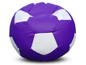 Fotele i pufy dla dzieci - Pufa piłka XXXL worek fioletowo-biała - miniaturka - grafika 1