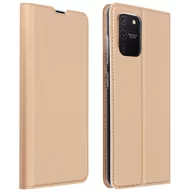 Etui i futerały do telefonów - Smukłe etui z klapką, seria Business do Samsunga Galaxy S10 Lite - różowe złoto - miniaturka - grafika 1