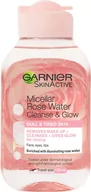 Toniki i hydrolaty do twarzy - Garnier SkinActive Micellar Rose Water Cleanse & Glow 100 ml - miniaturka - grafika 1