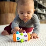 Zabawki interaktywne dla dzieci - Fat Brain Toys Zabawka sensoryczna dla niemowląt Rolio Bobo Roller - miniaturka - grafika 1