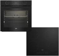 Zestawy AGD - Zestaw AGD do zabudowy Beko Piekarnik BBIR17300BCS + Płyta indukcyjna HII64200MT - miniaturka - grafika 1