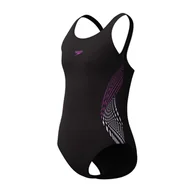 Stroje kąpielowe dla dziewczynek - Strój kąpielowy dla dziewczynki treningowy Speedo Placement Muscleback - miniaturka - grafika 1
