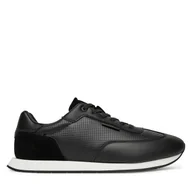 Sneakersy męskie - Sneakersy Calvin Klein Low Prof Runn Laceup Perf Lth HM0HM01871 Czarny - miniaturka - grafika 1
