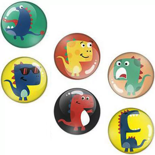 Magnesy Dinozaury 3Cm 6 Sztuk Zabawka Dla Dzieci