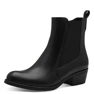 MARCO TOZZI Buty damskie botki Zip+Slip 2-25329-43 Chelsea, czarny, 39 EU - Botki damskie - miniaturka - grafika 1
