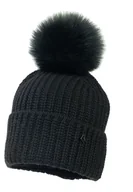 Czapki dla dzieci - Chłopięca czapka na zimę COLD z pomponem czarny - miniaturka - grafika 1