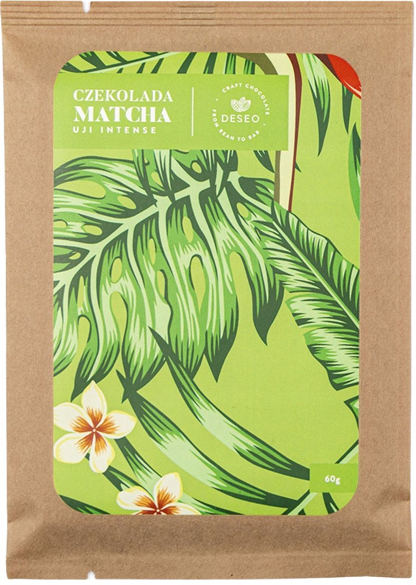 Czekolada Biała MATCHA UJI INTENSE 60g DESEO