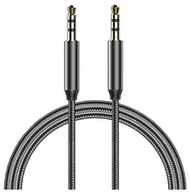 Kable - WZMACNIANY KABEL AUX AUDIO NYLONOWY MINI JACK 3,5MM 1M RECCI - miniaturka - grafika 1