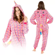 Stroje karnawałowe - Jednorożec W Gwiazdy Kigurumi Onesie Dres Piżama Kombinezon M - miniaturka - grafika 1