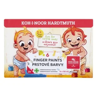 Farby do malowania palcami 50ml 6 kolorów - Koh-I-Noor - Przybory szkolne - miniaturka - grafika 1