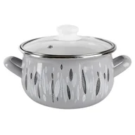 Garnki - Garnek emaliowany pyza AUTUMN szary pokrywka 24 cm 5,6 l - miniaturka - grafika 1