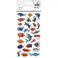 Zabawki kreatywne - Naklejki wypukłe stworzenia morskie mix 27szt - miniaturka - grafika 1