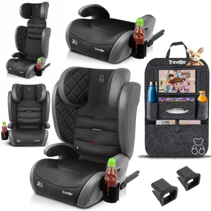 SALVATORE FOTELIK SAMOCHODOWY EKOSKÓRA PODSTAWKA 2w1 I SIZE 100-150 CM R129 ISOFIX - Foteliki samochodowe - miniaturka - grafika 1