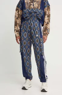 adidas spodnie x Farm Rio damskie kolor granatowy wzorzyste IV9760 - Spodnie damskie - miniaturka - grafika 1