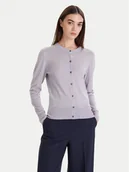 Swetry damskie - Calvin Klein Kardigan LV044D323G Szary Slim Fit - miniaturka - grafika 1