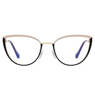 Okulary kocie do komputera damskie z filtrem BLUE Light zerówki 2583-1 ze skazą - Okulary korekcyjne, oprawki, szkła - miniaturka - grafika 1