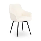 Krzesła - Krzesło Tapicerowane Kuchenne Do Jadalni Salonu Kuchni Kremowy LARISA - miniaturka - grafika 1