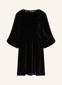 Sukienki - Selected Femme Aksamitna Sukienka Z Rękawami 3/4 schwarz - miniaturka - grafika 1