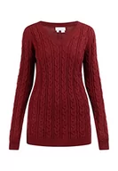 Swetry damskie - blonda Damski sweter z dzianiny 15424696-BL01, czerwony, XS/S, czerwony, XS-S - miniaturka - grafika 1