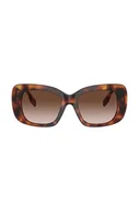 Okulary przeciwsłoneczne - Burberry okulary przeciwsłoneczne damskie kolor brązowy - miniaturka - grafika 1
