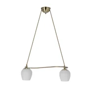 Lampy sufitowe - Dwupunktowa, patynowa lampa wisząca 32-07360 z serii SERANO - miniaturka - grafika 1
