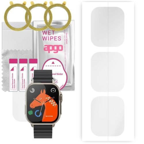 3x folia ochronna hydrożelowa do Rubicon RNCF17 - apgo Smartwatch Hydrogel Protection Ochrona na ekran smartwatcha