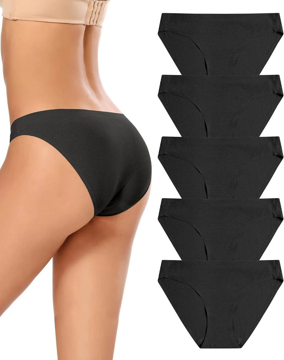 MAJTKI DAMSKIE BEZSZWOWE BIKINI WIELOPAK WYGODNE GŁADKIE BAWEŁNA